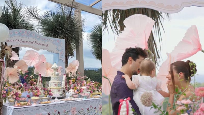Festa encantada: família e emoção marcam o primeiro aniversário de Serena, filha de Luan Santana e Jade Magalhães